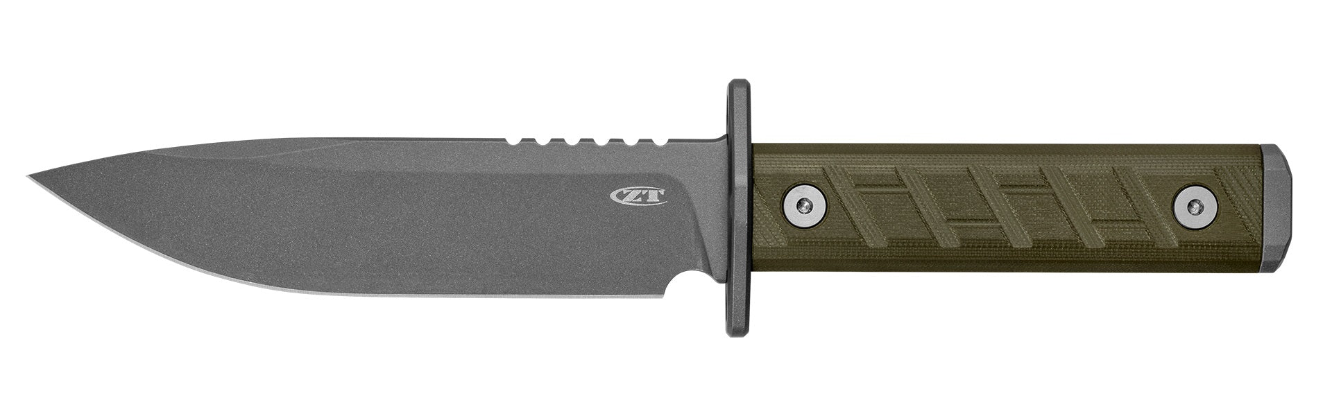 Zero Tolerance 6 Fixed Blade Knife OD Green G-10 CPM 3V (6" Gray) ZT 0006
