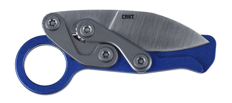 CRKT Provoke EDC Kinematic Morphing Karambit Blue Aluminum (2.56" SW) 4050