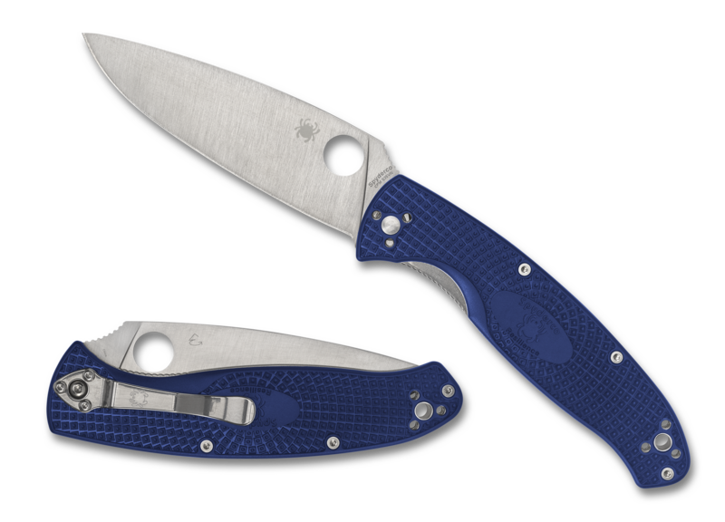 Spyderco Resilience Lightweight Liner Lock Knife Blue FRN (4.2" Satin) C142PBL