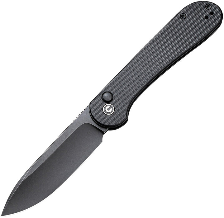 CIVIVI Elementum Button Lock Knife Black G-10 (3.47" Black) C2103A