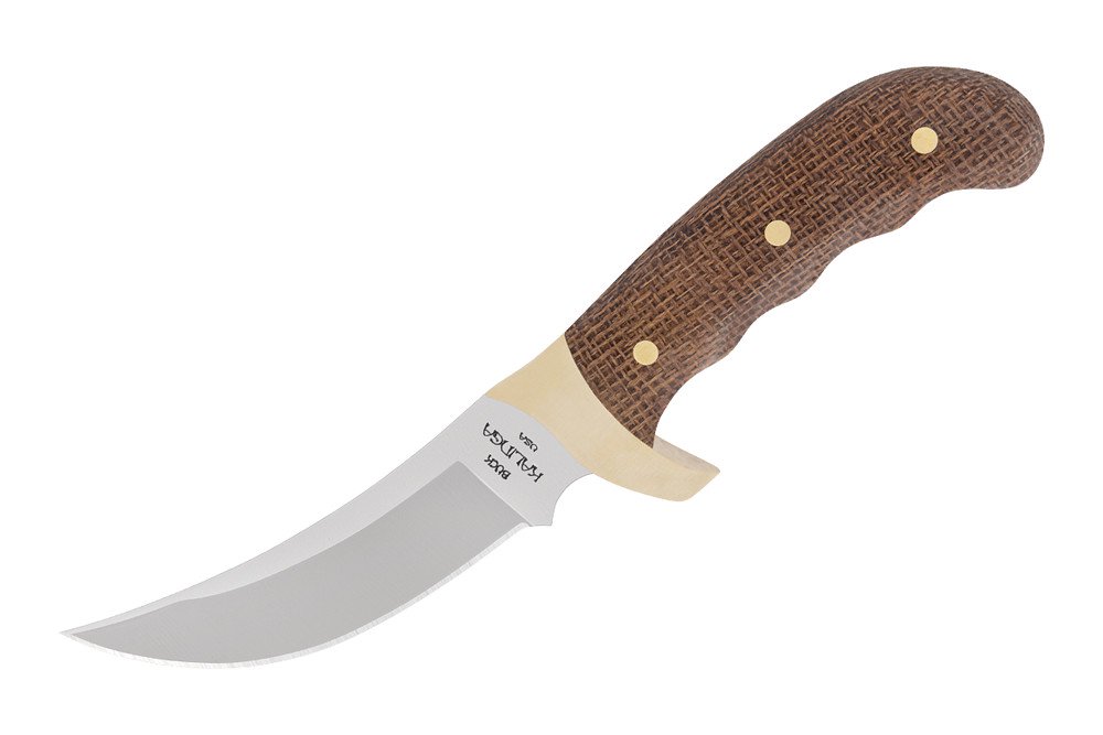 Buck 401 Kalinga Legacy Fixed Blade Knife Brown Burlap Micarta (4.75" Satin) 0401BRSLE-B