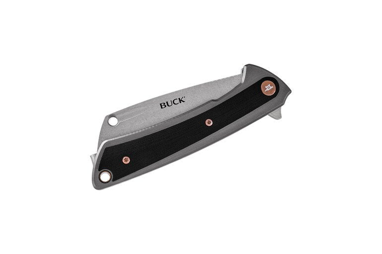 Buck Hiline Frame Lock Knife Black G-10/Gray Al (3.25" SW) 0263GYS