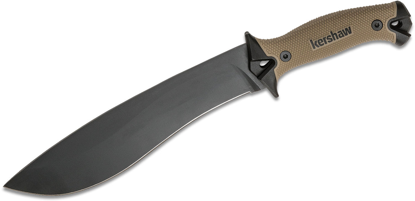 Kershaw Camp 10 Fixed Blade Knife Machete Tan (10" Black) 1077TAN