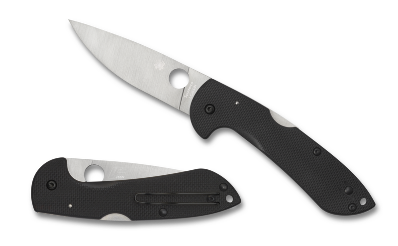 Spyderco Siren Lockback Knife Black G-10 (3.6" Satin) C247GP