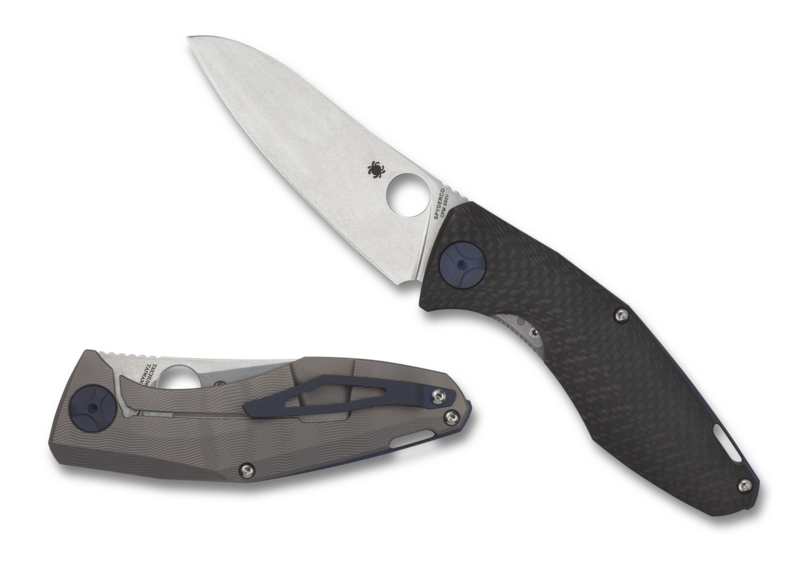 Spyderco Sinkevich Drunken Frame Lock Knife Carbon Fiber (3.45" Stonewash) C235CFTIP