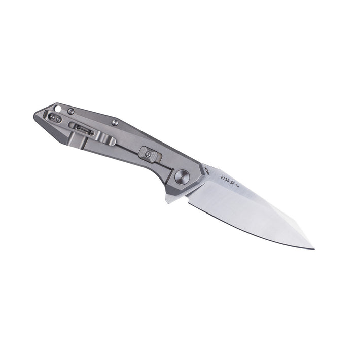 Ruike Wharncliffe Frame Lock Knife Gray (3.62" Satin) P135-SF