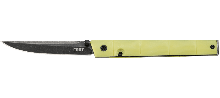 CRKT CEO Bamboo Liner Lock Knife GRN (3.11" Black Stonewash) 7096YGK