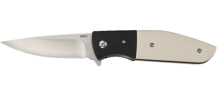 CRKT Curfew A/O Folding Knife White Fiber/Black Aluminum (3.1" Satin) 2867