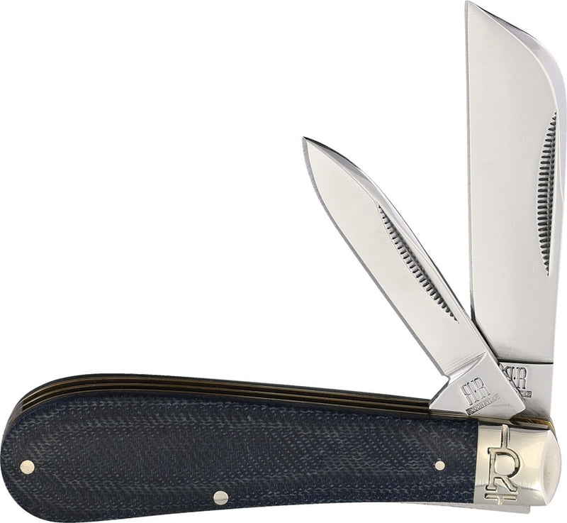 Rough Ryder Dark Denim Half Hawk T10 Folding Knife RR2186