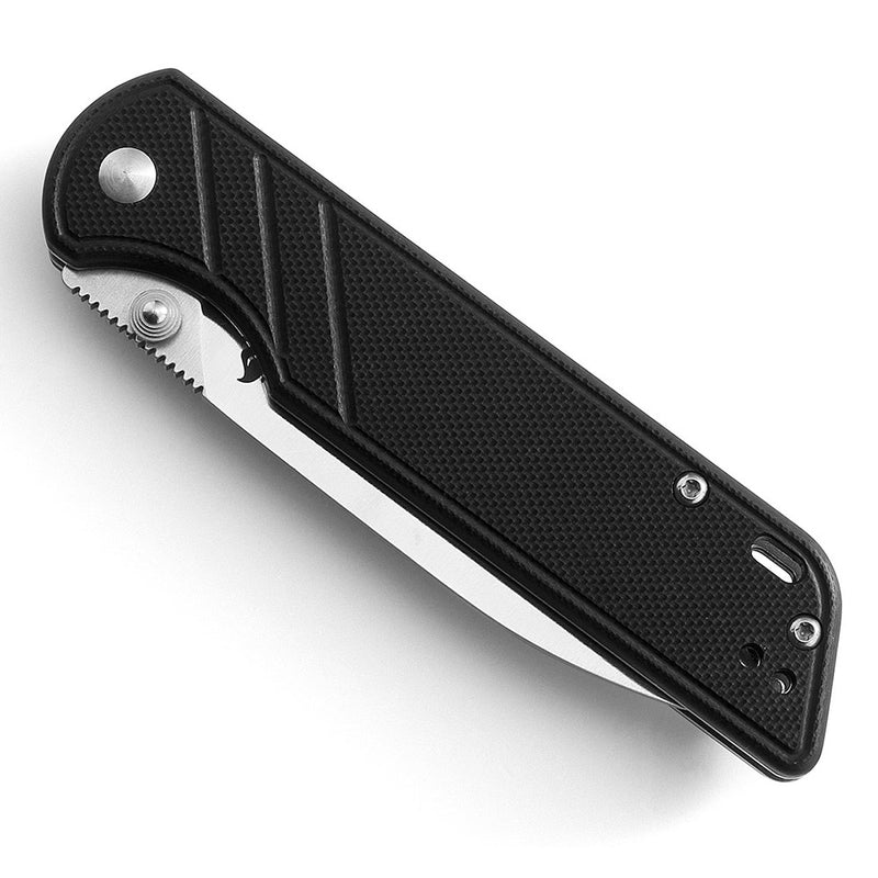 QSP Parrot V2 Liner Lock Knife Black G10 (3.25" Satin) QS102-A