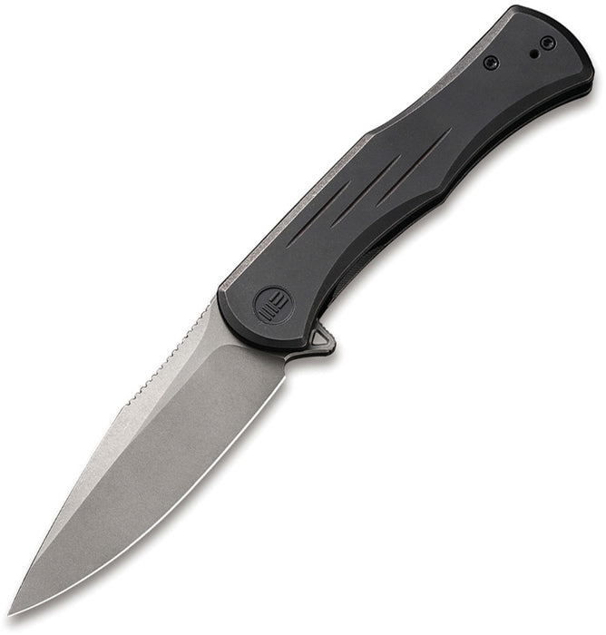 WE Knife Co Primoris Frame Lock Knife Black Titanium (3.47" Stonewash) WE20047A-2