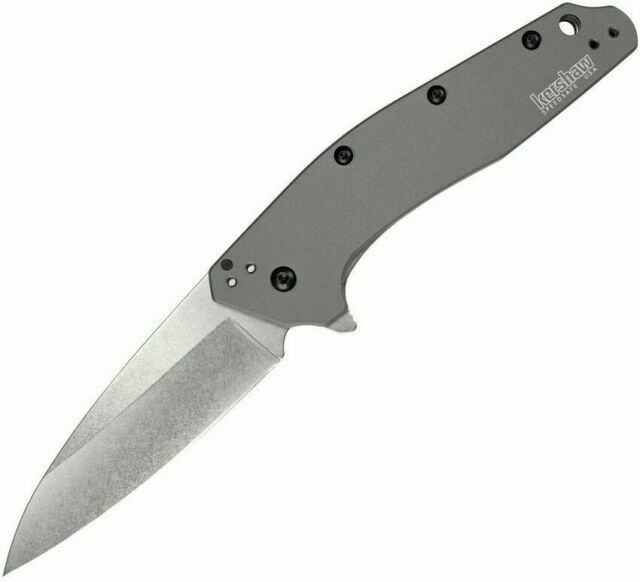 Kershaw Dividend Assisted Opening Knife Gray Aluminum (3" Stonewash) 1812GRY