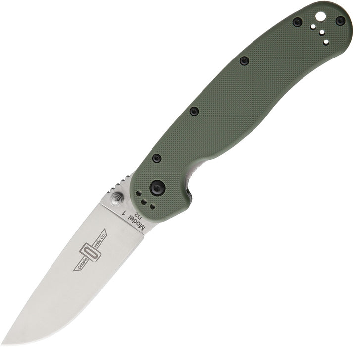 Ontario RAT Model 1 Liner Lock Knife Foliage Green (3.5" D2 Satin) 8867OD