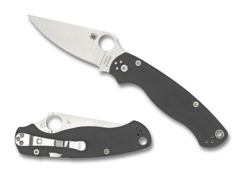 Spyderco Para Military 2 Dark Gray G10 Maxamet (3.47" Satin) C81GPDGY2