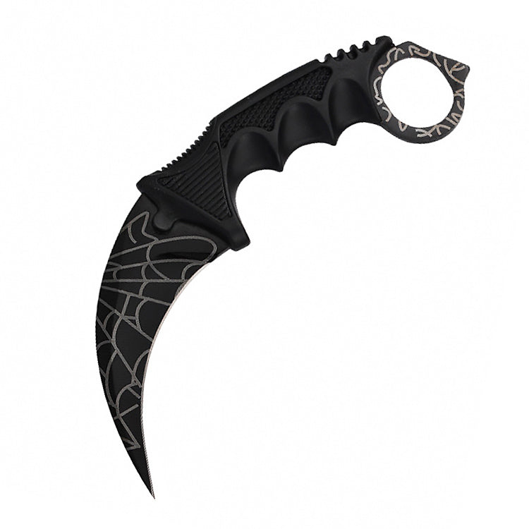 Karambit Fixed Blade Knife (Black Web)