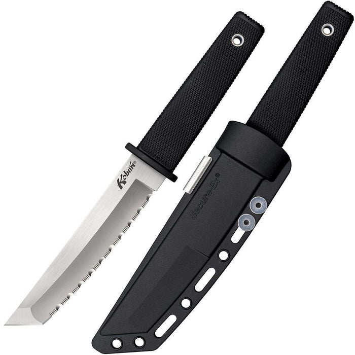 Cold Steel Kobun Tanto Fixed Blade Knife (5.5" Satin Serrated) 17TS