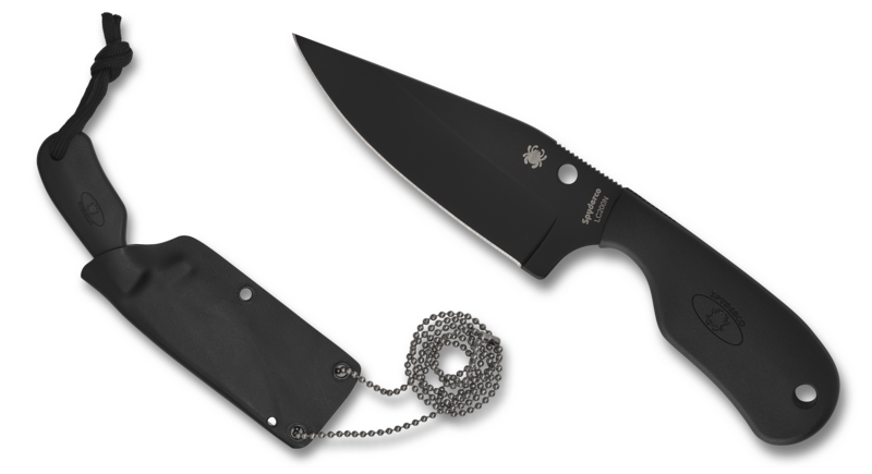 Spyderco Perrin Subway Bowie Fixed Blade Knife FRN (2.8" Black) FB48PBBK