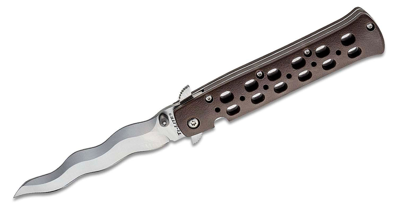 Cold Steel Kris Ti-Lite Liner Lock Knife Brown Zytel (4" Satin) CS-26SK4