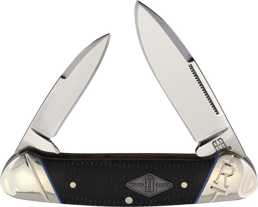 Rough Ryder Canoe Black Micarta Folding Knife RR2209