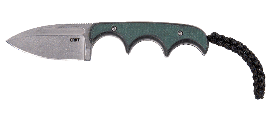 CRKT Folts Minimalist Spear Point Fixed Blade Knife Green Resin (2.15" SW) 2396