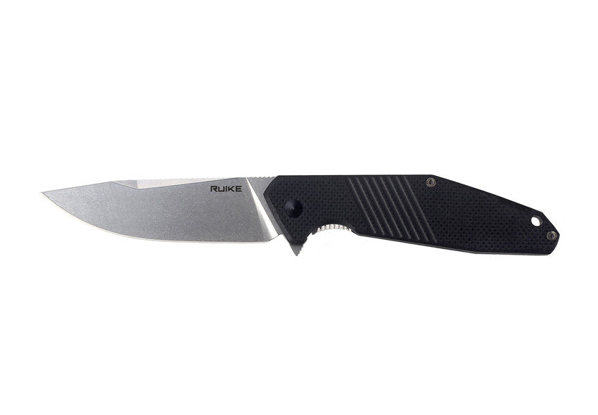 Ruike Frame Lock Knife Black G10 (3.62" Stonewash) D191-B