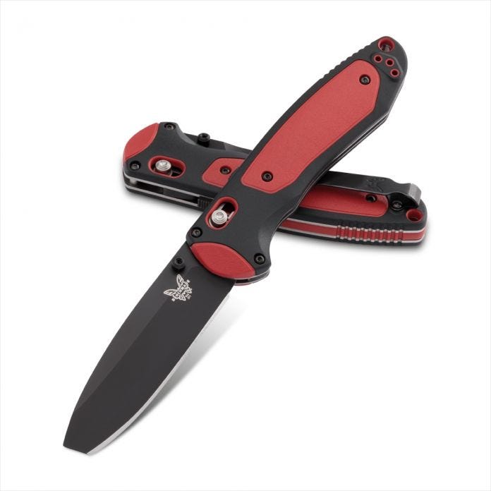 Benchmade Boost AXIS-Assist Knife Black/Red (3.43" Black) 591BK