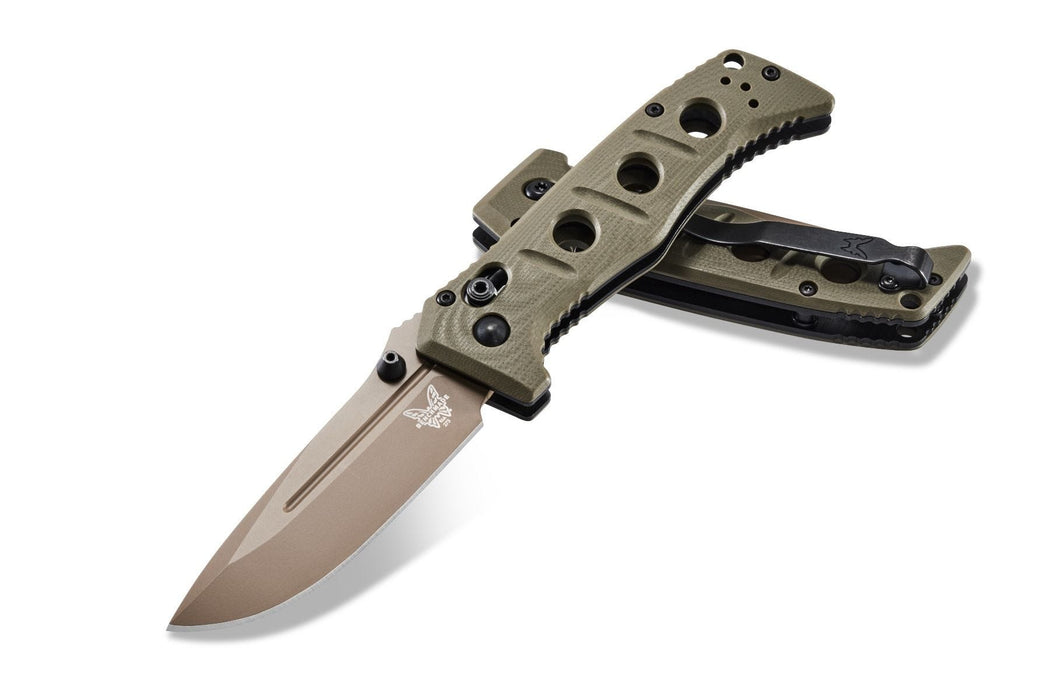Benchmade Mini Adamas AXIS Lock Knife CPM-CruWear G-10 (3.25" FE) 273FE-2