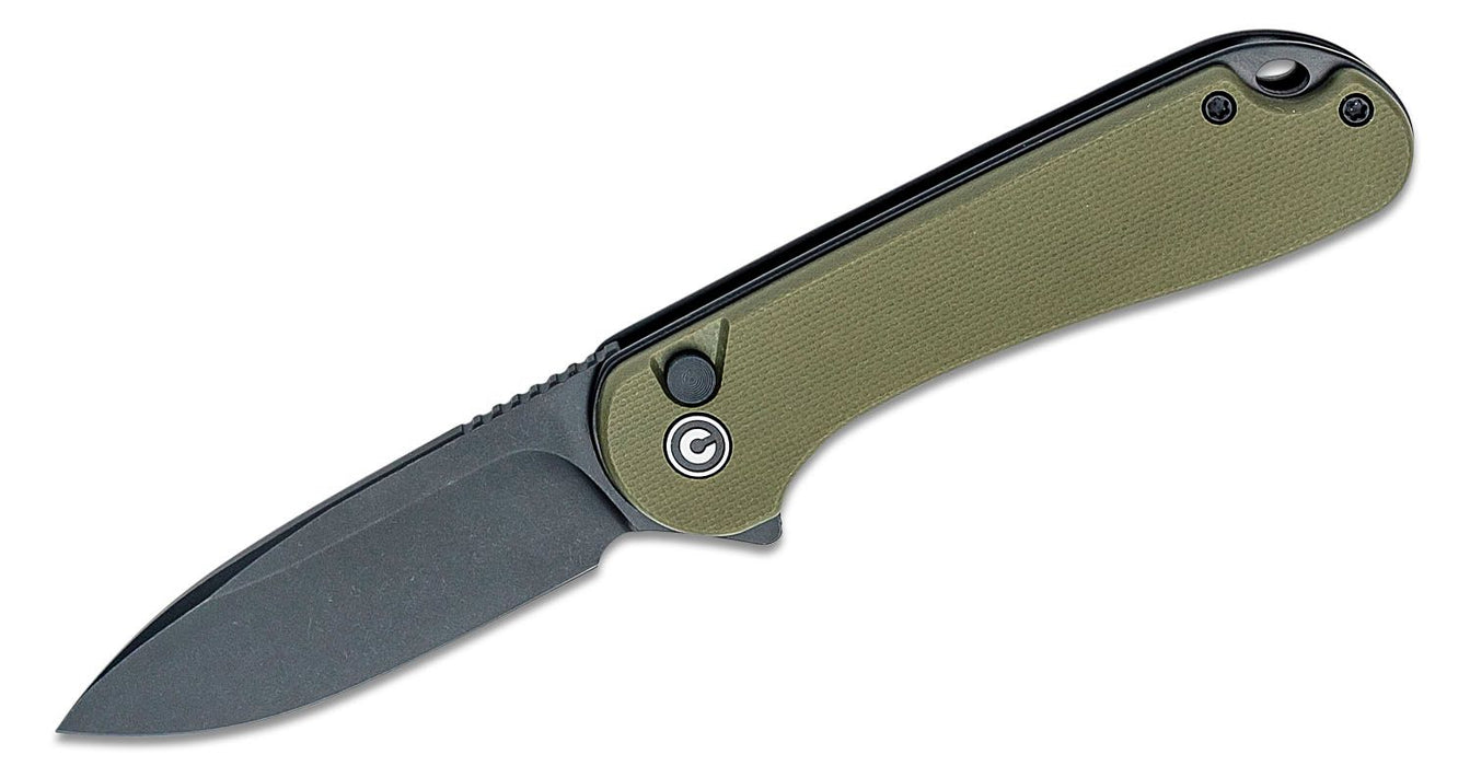 CIVIVI Elementum II Button Lock Knife OD Green G-10 (2.96" Black SW) C18062P-3