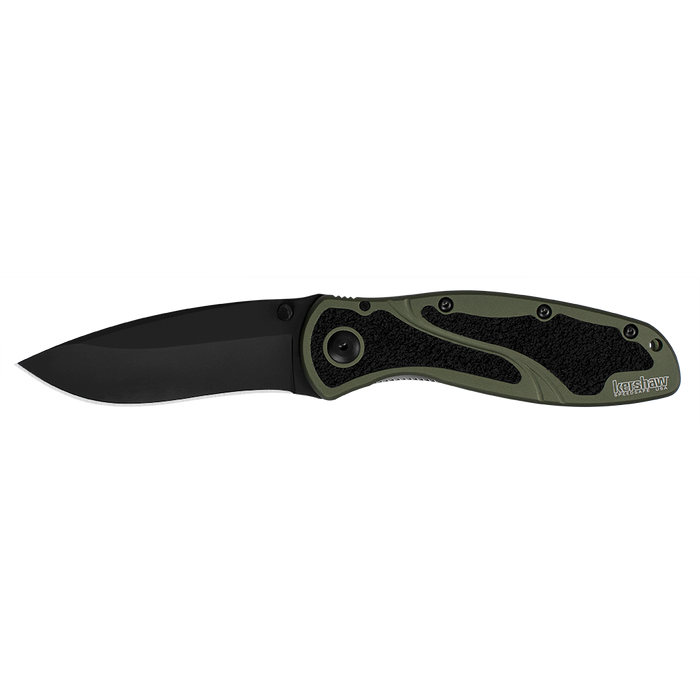 Kershaw Blur Assisted Opening Knife Olive (3.4" Black) 1670OLBLK