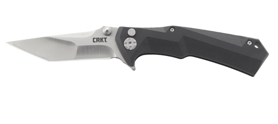 CRKT Tighe Tac Two Tanto Flipper Button Lock Knife GRN (3.25" Satin) 5235