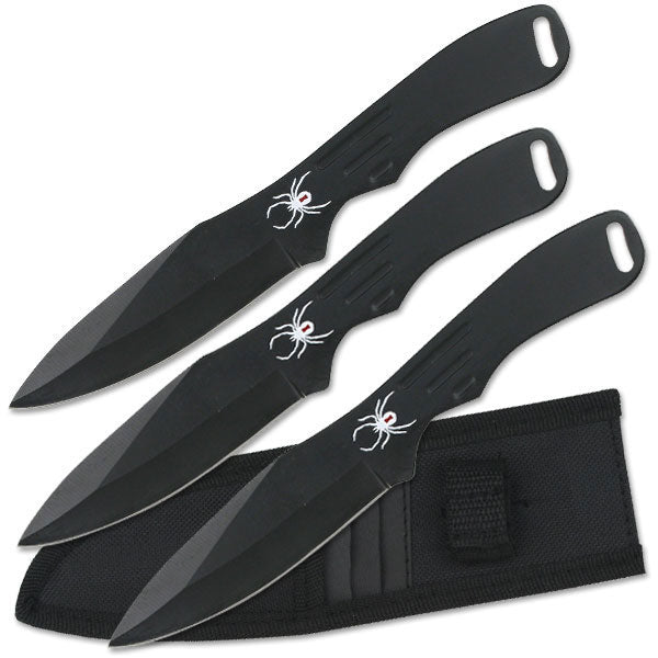 Perfect Point Throwing Knife Set (Black), 8" Overall RC-1793B