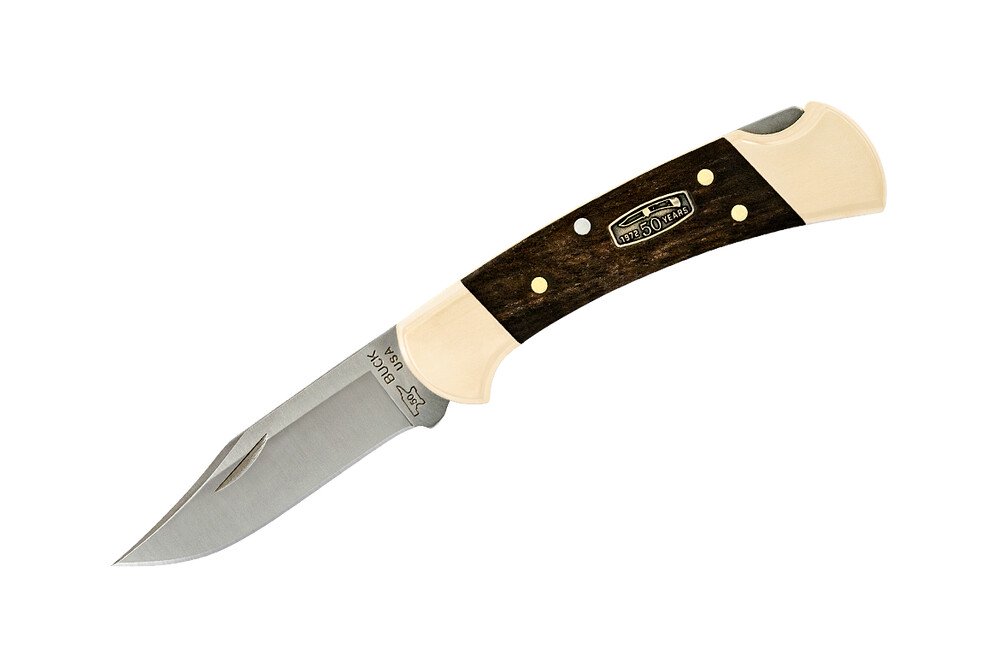 Buck 112 Ranger 50th Anniversary Edition Lockback Knife (3" Satin) 0112BRS3