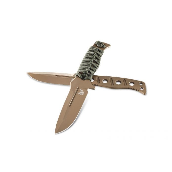 Benchmade Fixed Adamas Fixed Blade Knife Olive Paracord (4.2" FE) 375FE-1