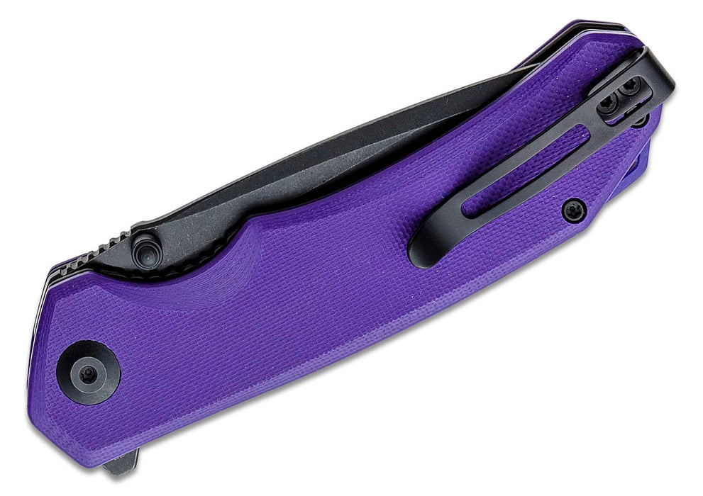 CIVIVI Brazen Tanto Liner Lock Knife Purple G-10 (3.46" Black D2) C2023D