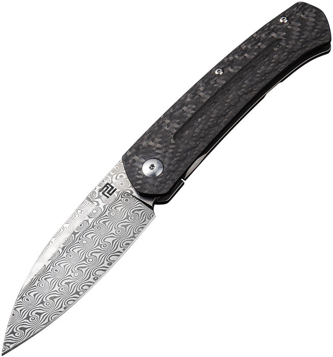 Artisan Cutlery Centauri Folding Knife Damascus (3.46" CF) ATZ-1839GDCF