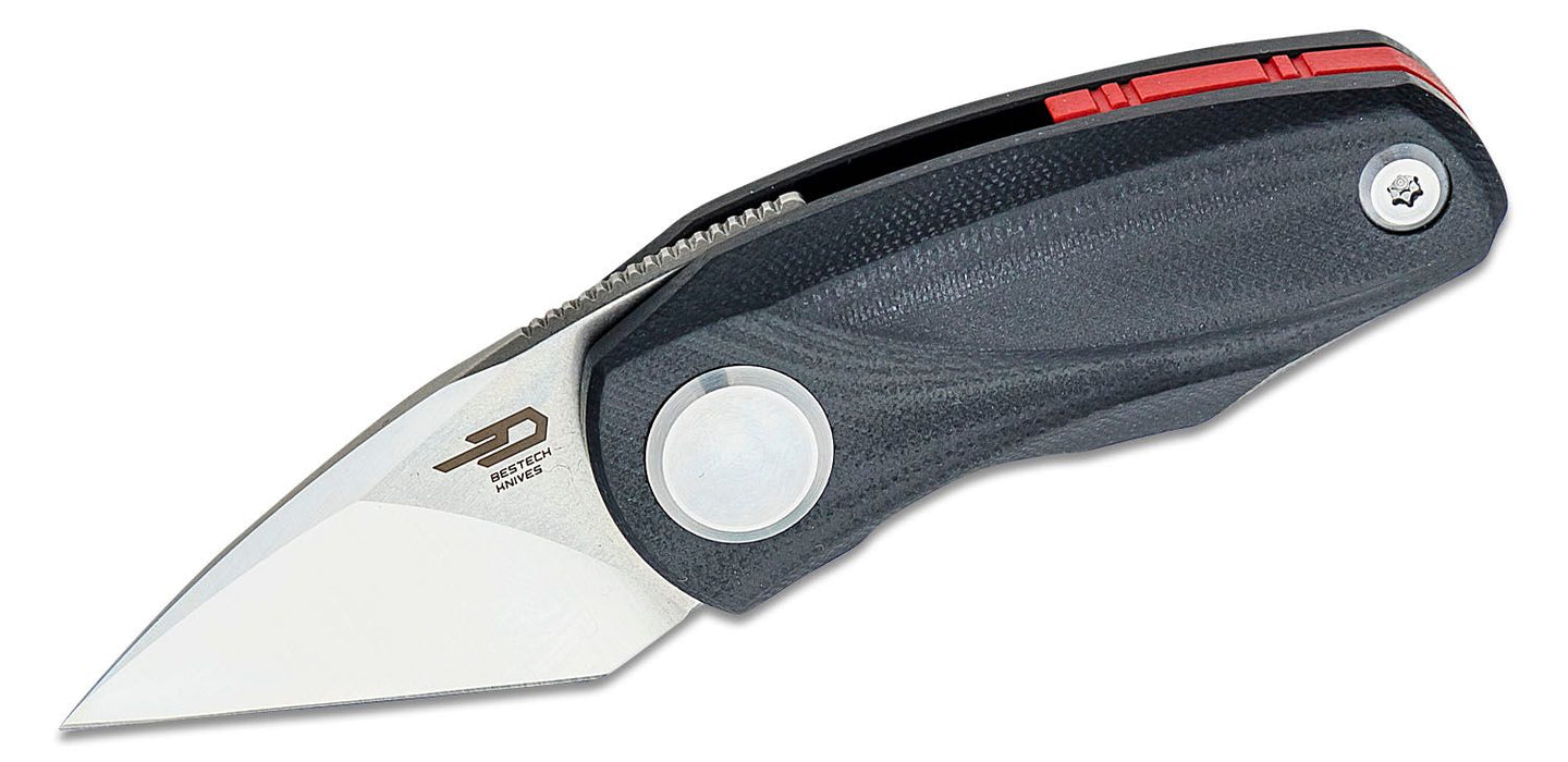 Bestech Knives Tulip Liner Lock Knife Black G-10 (1.3" Satin/SW) BG38A