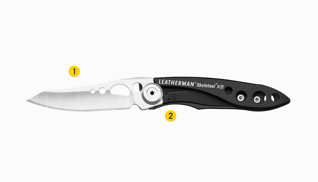 Leatherman Skeletool KB Liner Lock Knife Black Stainless (2.62" Satin) 832385