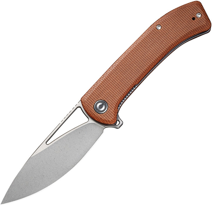 CIVIVI Riffle Liner Lock Knife Brown Micarta (3.46" Stonewash) C2024A