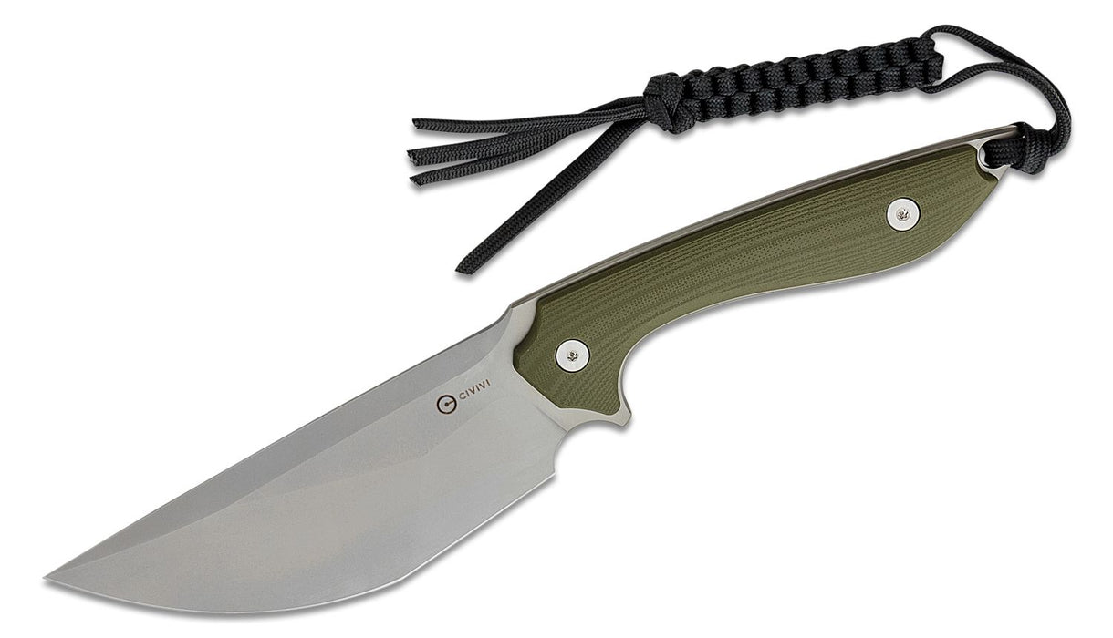 CIVIVI Concept 22 Fixed Blade Knife Green G-10 (4.8" Satin) C21047-2