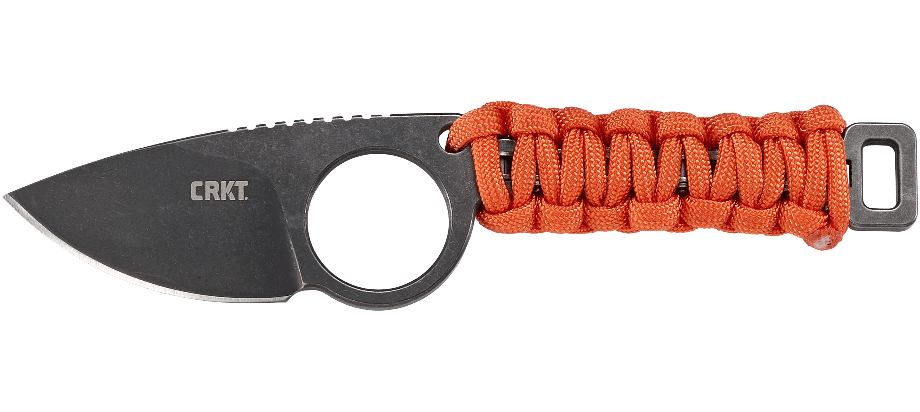 CRKT Schwarz Tailbone Fixed Blade Knife Orange Cord-Wrapped (2.13" SW) 2415