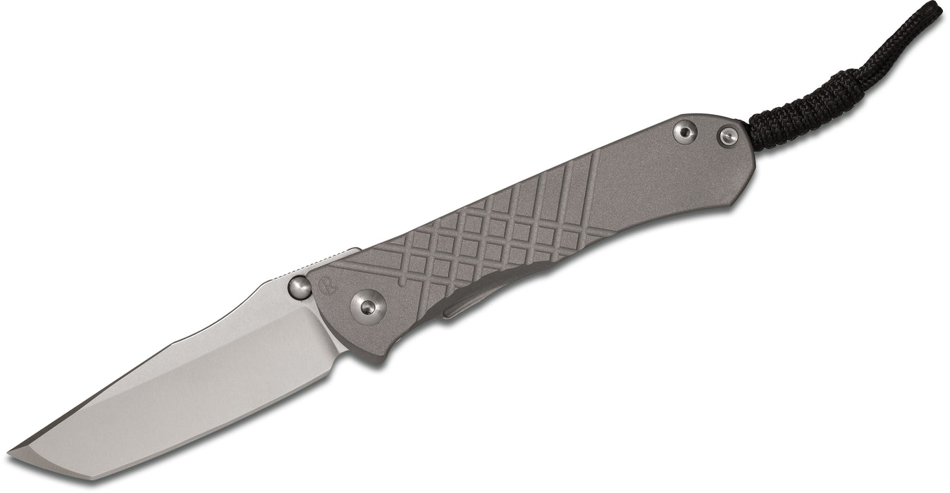 Chris Reeve Knives Umnumzaan Tanto Milled Titanium S45VN (3.68" Stonewash) UMN-1002