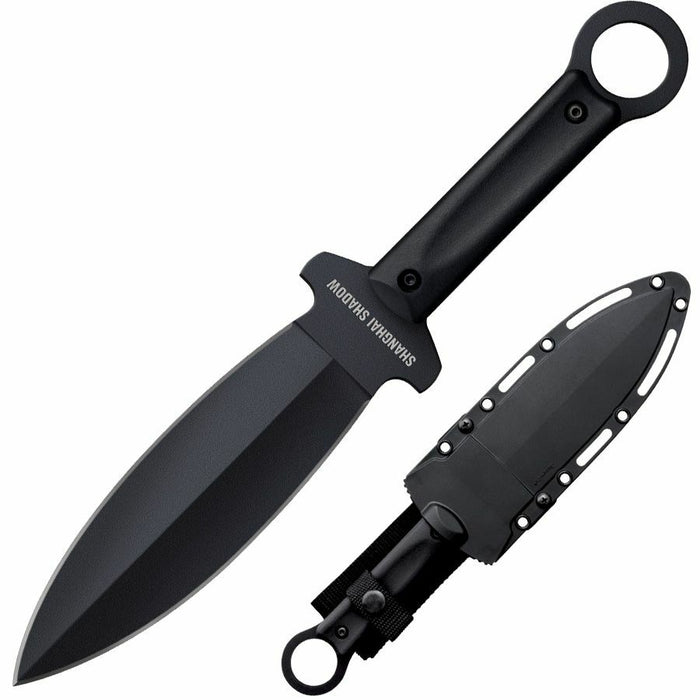 Cold Steel Shanghai Shadow Dagger Fixed Blade Knife (7" Black) CS-80PSSK
