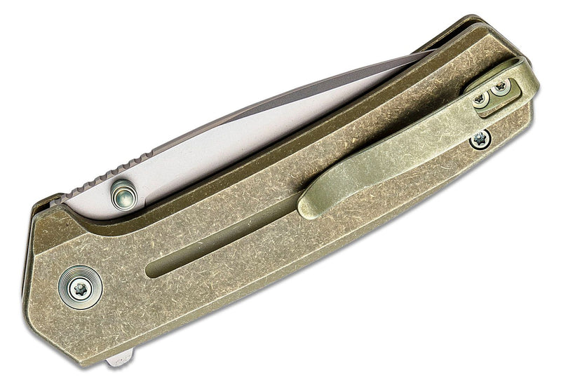 WE Knife Co Culex Button Lock Knife Green Titanium (2.97" BB) WE21026B-5