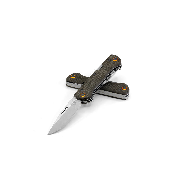 Benchmade Weekender Folding Knife Dark Brown Micarta (2.97"/1.97" Stonewash) 317-1