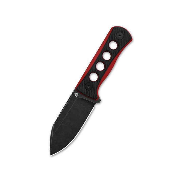 QSP Canary Neck Knife Fixed Blade Black/Red G-10 (2.5" BW) QS141-B2
