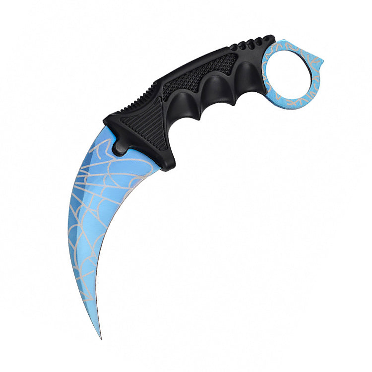 Karambit Fixed Blade Knife (Blue Web)