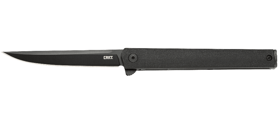 CRKT CEO Blackout Flipper Liner Lock Knife (3.35" Black) 7097K