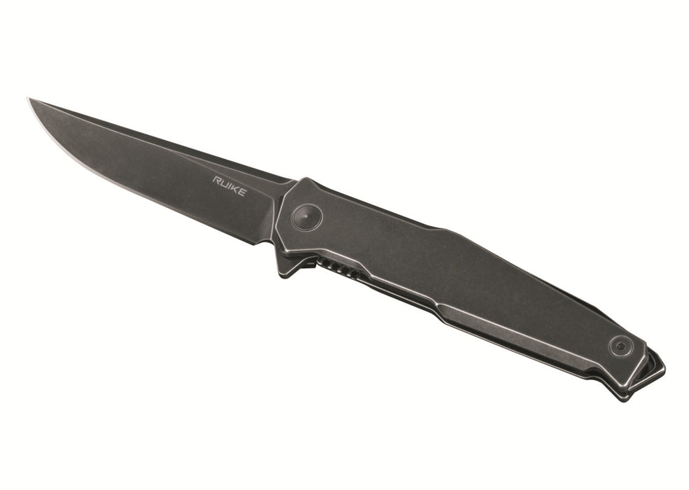 Ruike Frame Lock Knife w/ Beta Plus Lock (3.46" Black Stonewash) P108-SB