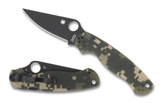 Spyderco Paramilitary 2 Knife Digi Camo (3.4" Black S45VN) C81GPCMOBK2