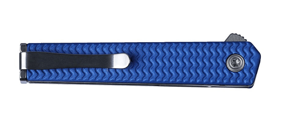 CRKT CEO Microflipper Liner Lock Knife Blue Aluminum (2.21" Satin) 7083